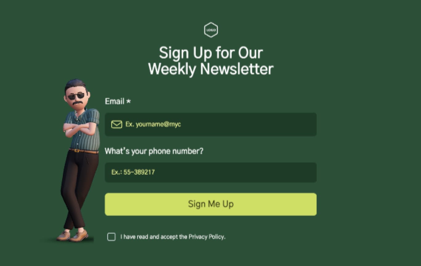 Club Membership Sign Up Form Template